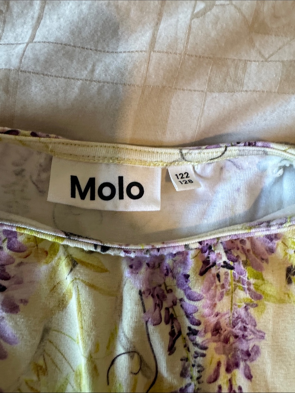 Molo Girls Floral Print Purple and Yellow Skirt